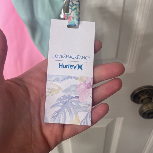 LoveShackFancy x Hurley Max Colorblock One Piece in Pink - Picture 7 of 9